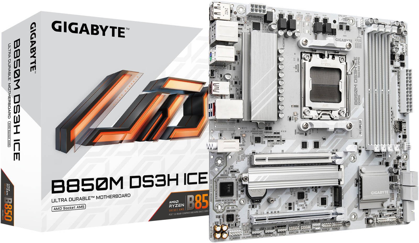 gigabyte-b850m-ds3h-ice-am5-m-atx-motherboard-amd-b850-chipset-4x-ddr5-dimm-slots-up-to-256gb-max-memory-1x-pcie-5-0-x16-2x-m-2-slots-white-b850m-ds3h-ice