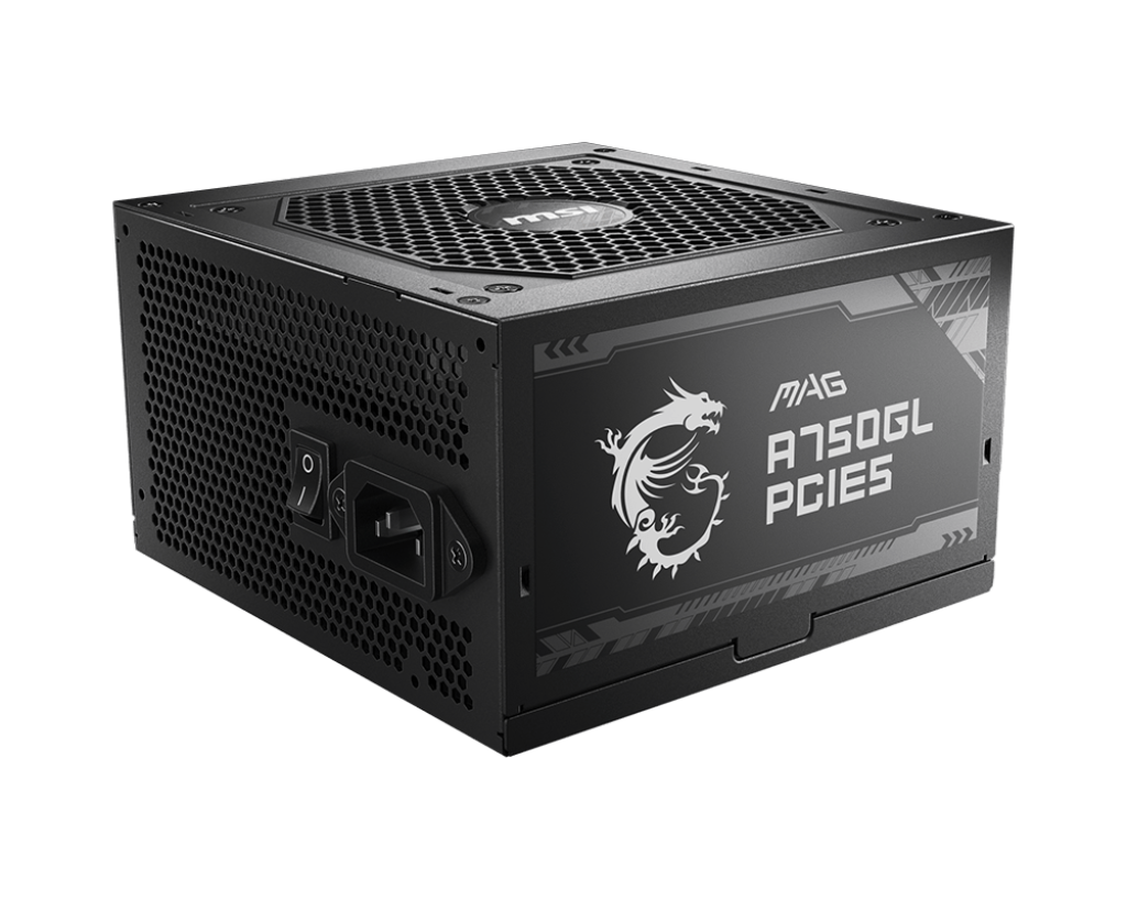 msi-mag-a750gl-pcie5-750w-modular-power-supply-intel-atx12v-version-3-0-120mm-cooling-fan-80-plus-gold-efficiency-rating-4-x-pcie-6-2-pin-connectors-8-x-sata-connectors-black