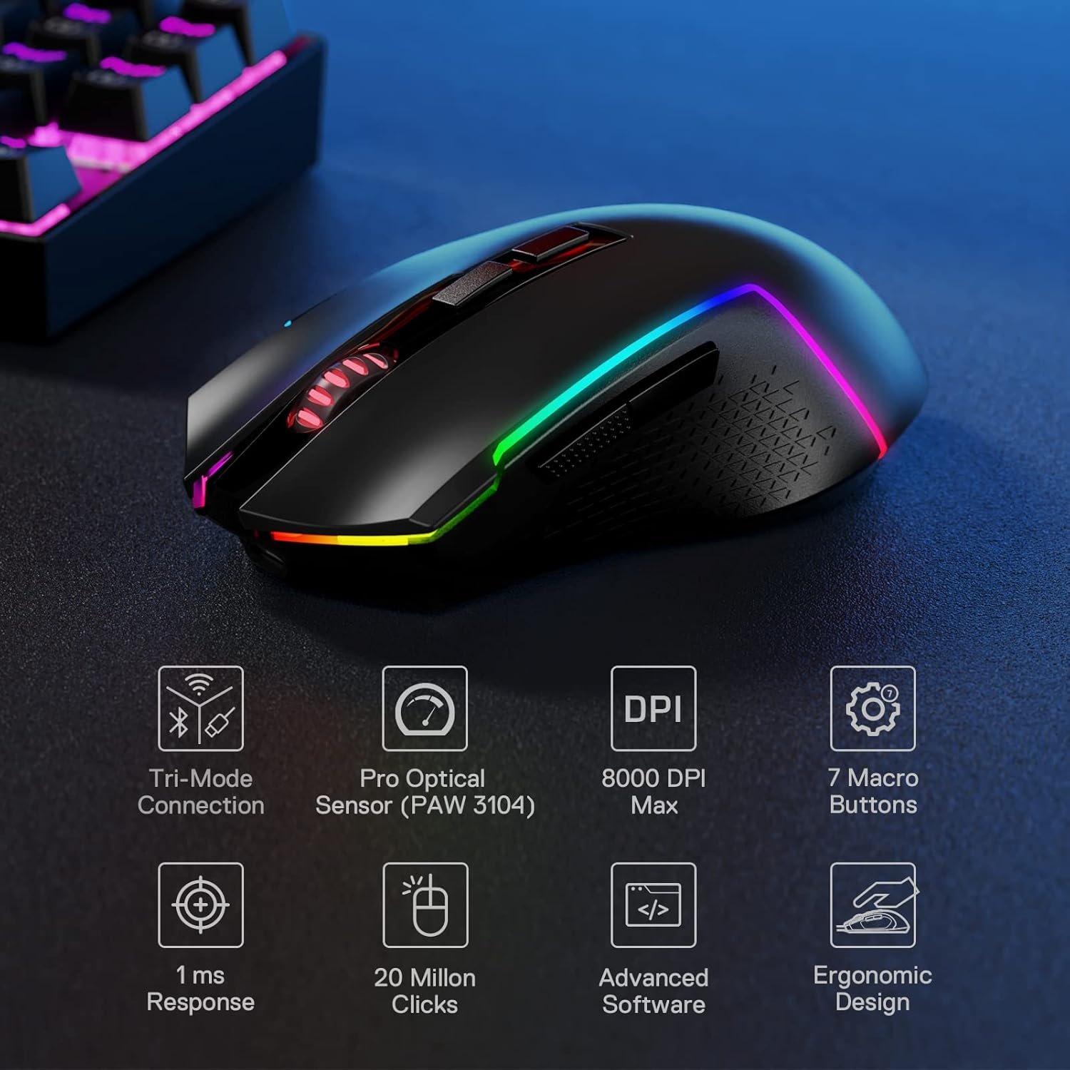 redragon-m693-wireless-gaming-mouse-3-mode-connection-bt-2-4ghz-8000-dpi-7-programmable-buttons-60-hour-battery-life