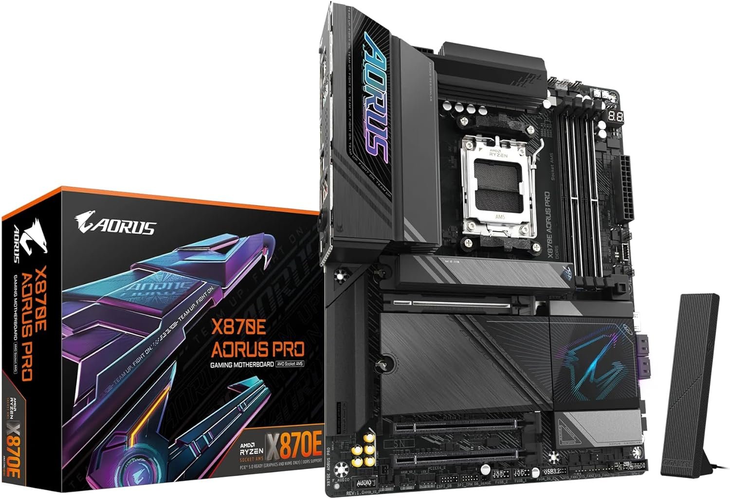 gigabyte-x870e-aorus-pro-am5-lga-1718-atx-ddr5-4x-m-2-pcie-5-0-usb4-wi-fi-7-2-5gbe-lan-ez-latch-q-flash-amd
