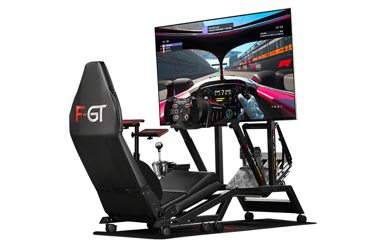 next-level-racing-f-gt-racing-simulator-cockpit-nlr-s010-dual-gt-formula-driving-positions-adjustable-frame-compatible-with-major-wheels-pedals